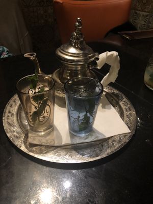 Mint tea for two at Oranaise Cafe in Leeds