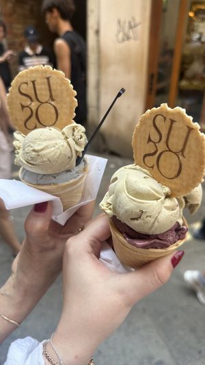 Pistachio and Açaí   at Gelatoteca SuSo in Venice