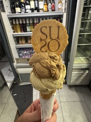 Vegan coffee and pistachio! So so delicious   at Gelatoteca SuSo in Venice