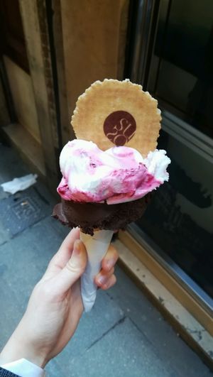 vegan ice with vegan cone at Gelatoteca SuSo in Venice
