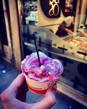 Rice Milk & Black Cherry Gelato at Gelatoteca SuSo in Venice