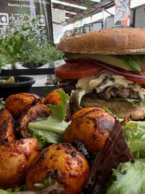 Tampiquito Hamburger
 at Taller Veganico in Monterrey