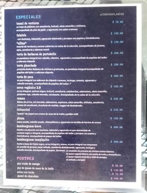 Menú 6/23 at Taller Veganico in Monterrey