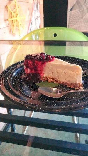 Pay de queso de nuez de la india at Taller Veganico in Monterrey