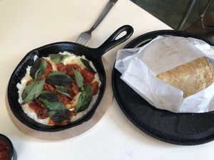 Queso fundido at Taller Veganico in Monterrey