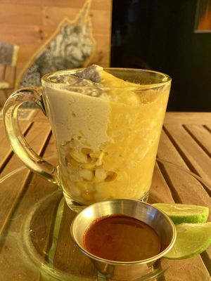 Elote en vaso 🌽 at Taller Veganico in Monterrey