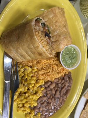 Vegan chimi and sides  at Momcorn in Gurnee