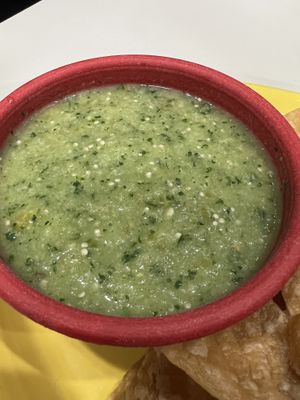 Green salsa   at Momcorn in Gurnee