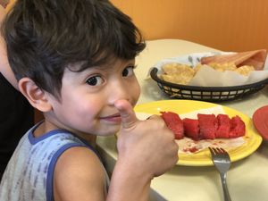 Strawberry Tamales are awesome!  at Momcorn in Gurnee