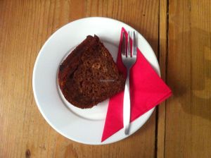 vegan banana and almond cake at Sugar and Spice in Amsterdam