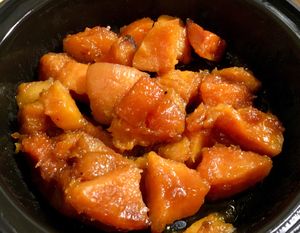 Maple glazed pumpkin side (vegan). Really good, worth getting. at The Thirsty Koala in Astoria