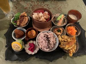 Dinner set at Padma in Kyoto