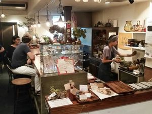 inside, counter at Padma in Kyoto