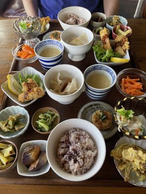 Peaceful lunch set  at Padma in Kyoto