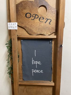 Door sign  at Padma in Kyoto