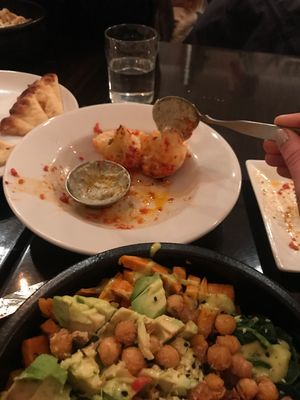 Delicious! Great cauliflower and naan & hummus starters. Along with a filling Buddha bowl to make a meal :) at Chef's Bistro in North Conway