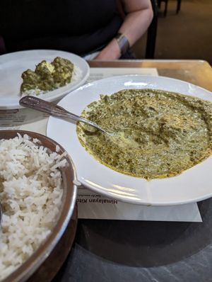 Palak paneer (vegetarian, not vegan) at Himalayan Kitchen in Durango