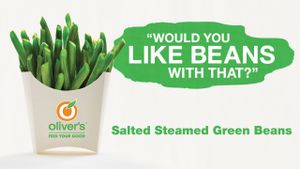 "Would you like BEANS WITH THAT?" at Oliver's Real Food in Wyong