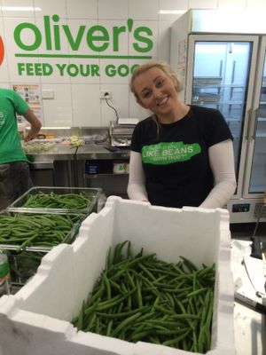 Getting your beans ready :) at Oliver's Real Food in Wyong
