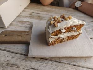 tarta de zanahoria at Ay Mi Madre in Madrid