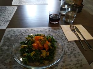 starter - kale salad at Bio Bento in Barcelona