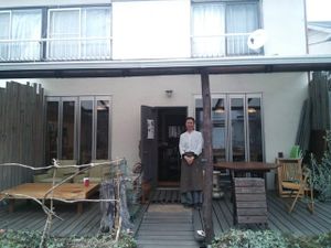 Owner and chef Kimie at Mooring Deck in Higashi-fuchinobe