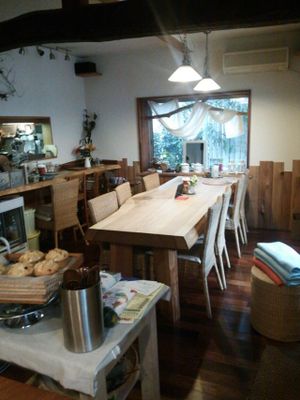 Interior (spot the muffins) at Mooring Deck in Higashi-fuchinobe