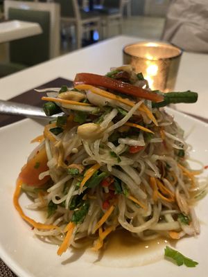 Vegan Som Tam (Papaya Salad)  at Simply Thai in Makati