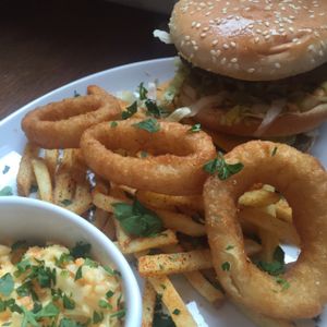 meat free burger at Veg Bar in South West London