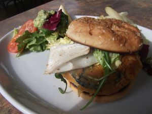 no-fish burger at Veg Bar in South West London