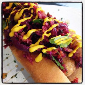 Junkyard dog at Veg Bar in South West London