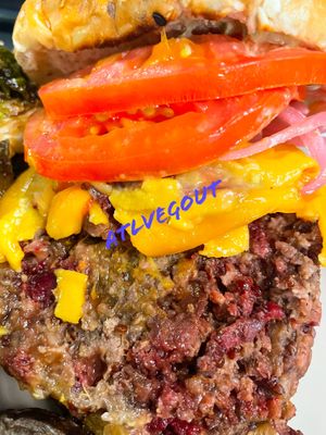 Double vegan burger   at True Food Kitchen in Atlanta