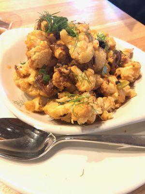 Charred cauliflower  at True Food Kitchen in Atlanta