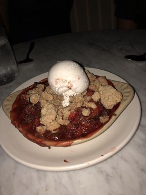 Strawberry and Rhubarb Crisp   at True Food Kitchen in Atlanta