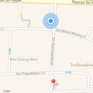 correct location 'Blue Dot' at Bamboo Bee Vegetarian in Chiang Mai
