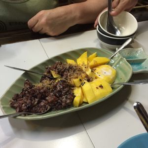 SUPER Mango Sticky Rice....Aroy! at Bamboo Bee Vegetarian in Chiang Mai