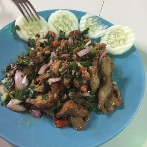 lab Duck(Mock/ Soy Protein( at Bamboo Bee Vegetarian in Chiang Mai