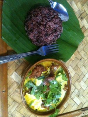 yellow curry at Bamboo Bee Vegetarian in Chiang Mai
