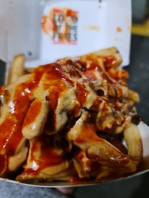 Loaded fries at Lord of the Fries - Southern Cross Station in Melbourne