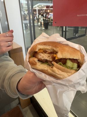 Chiken burger  at Lord of the Fries - Southern Cross Station in Melbourne