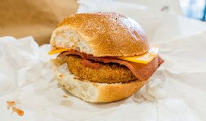 Parma Burger at Lord of the Fries - Southern Cross Station in Melbourne