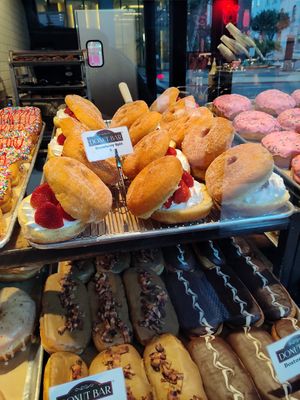 Top Row - Strawberry Split at Donut Bar in San Diego