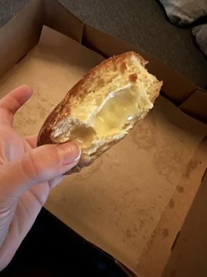 Creme Brûlée, tasty Creme inside !  at Donut Bar in San Diego