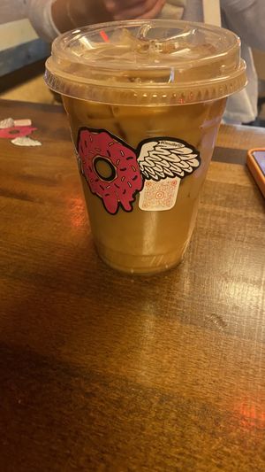 Oat milk latte  at Donut Bar in San Diego