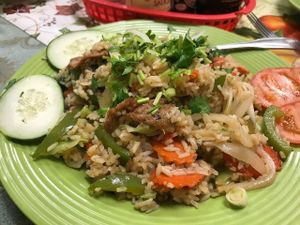 Vegetable Fried Rice w/ soy chicken at Green Lotus Vegan in Gilbert