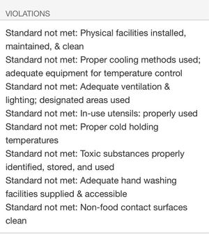 Recent health inspection. How is this place open?   at Green Lotus Vegan in Gilbert