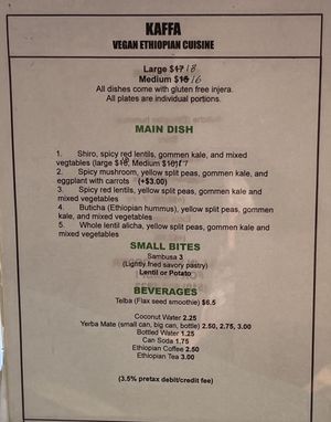   at Kaffa Ethiopian Cuisine in Berkeley