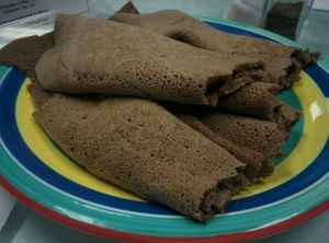 teff injera for 2 at Kaffa Ethiopian Cuisine in Berkeley