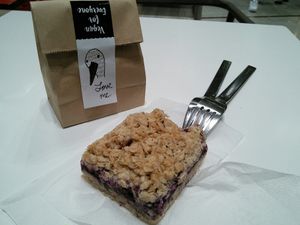 Berry crumble was good although texture was off - not crumbly. at Veganerie - EmQuartier in Bangkok