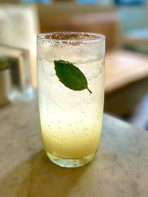 Sparkling lemonade (I am refreshed) ✨Delicious   at Cafe Gratitude - DTLA in Los Angeles